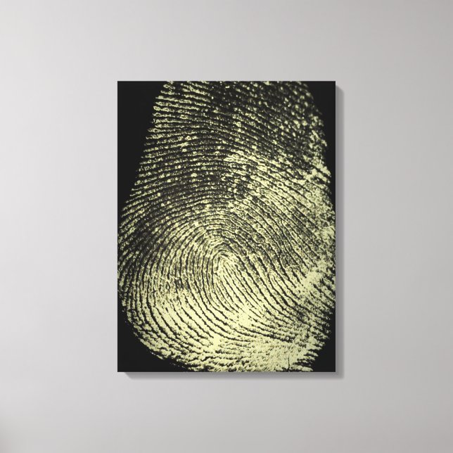 Modern Reversed Loop Fingerprint Canvas Print (Front)