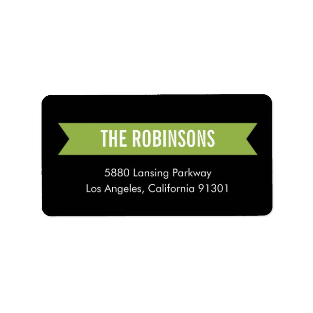 Modern Ribbon Address Label (Front)