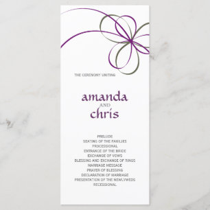 Modern Ribbon Wedding Program Programme
