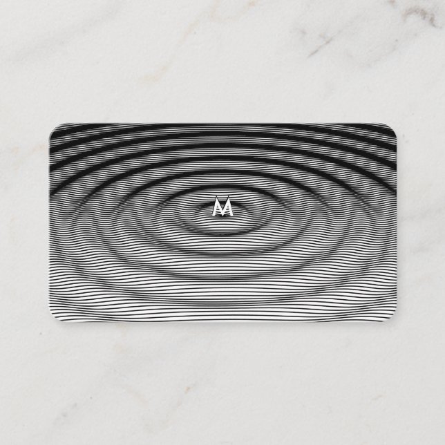 Modern Ripple Wave Pattern Design Customisable Business Card (Front)