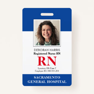 Modern RN Nurse ID Badge