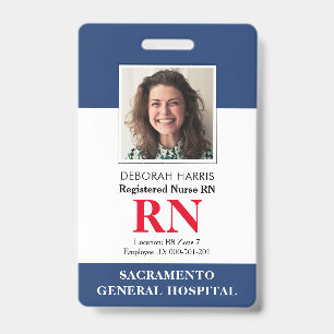 Modern RN Nurse ID Badge