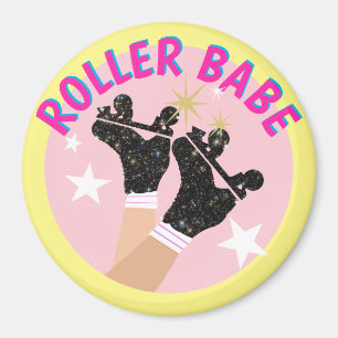 Modern Roller Babe Skater Derby Skating Gift Magnet