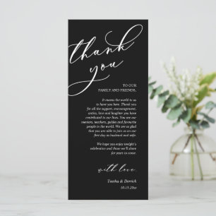 Modern Romance Dinner Place Setting Thank You Card