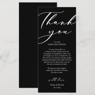 Modern Romance Dinner Place Setting Thank You Card