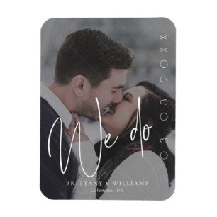 Modern Romance: Personalized Photo Save the Date Magnet