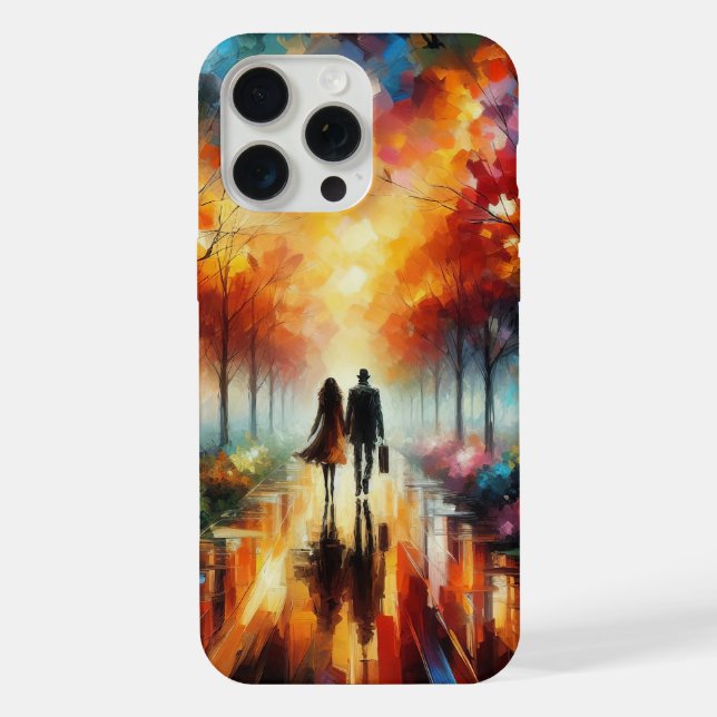 Modern Romance with Vibrant Colours iPhone Case (Back)