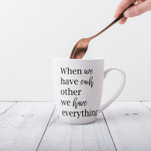 Modern Romantic Couple Quote Lovely Gift Latte Mug