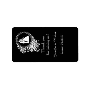 Modern Romantic Couple Wedding Lip Balm Label