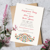 Modern Romantic Elegant Floral Engagement Party