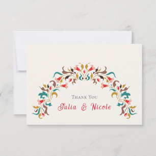 Modern Romantic Elegant Floral Wreath Wedding