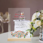 Modern Romantic Elegant Floral Wreath Wedding Acrylic Invitations<br><div class="desc">Beautiful Invitation to celebrate Special occasions and festivals comes with digital and E-invitation as per your request. We would love to replicate our designs to make multiple products like rsvp cards, labels envelopes, and more. Customisation is available for ready to print on request at info@shamaurcreatif@gmail.com Look Forward to hearing from...</div>