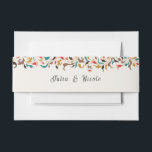 Modern Romantic Elegant Floral Wreath Wedding Invitation Belly Band<br><div class="desc">Beautiful Invitation to celebrate Special occasions and festivals comes with digital and E-invitation as per your request. We would love to replicate our designs to make multiple products like rsvp cards, labels envelopes, and more. Customisation is available for ready to print on request at info@shamaurcreatif@gmail.com. Look Forward to hearing from...</div>