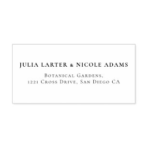 Modern Romantic Elegant Floral Wreath Wedding Self-inking Stamp