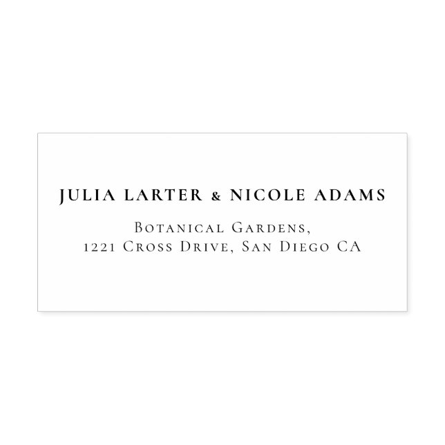 Modern Romantic Elegant Floral Wreath Wedding Self-inking Stamp (Design)