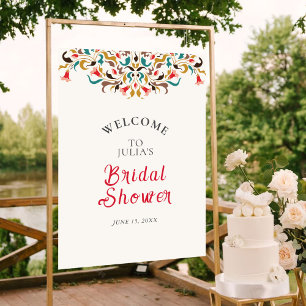 Modern Romantic Elegant Wreath Bridal Shower Poster