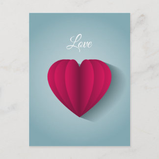 Modern Romantic Heart Love Postcard