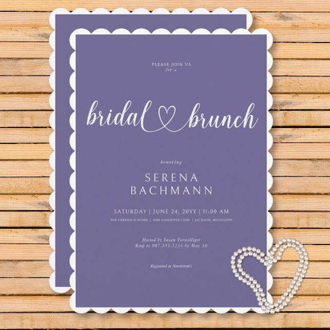 Modern Romantic Minimal Lavender Bridal Brunch Invitation (Modern Romantic Minimal Lavender Bridal Brunch Invitation)