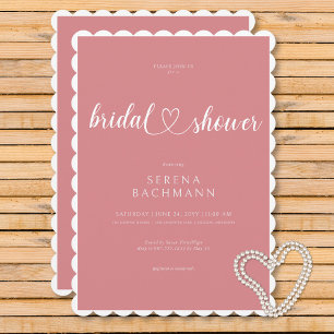 Modern Romantic Minimal Pink Bridal Shower Invitation