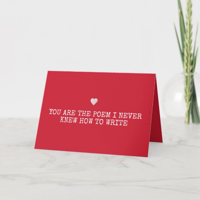 Modern Romantic Minimalist Valentine's Day Card  (Front)