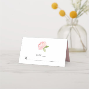 Modern Romantic Peony Floral Place Cards