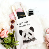 Modern Romantic Quote With Black And White Panda