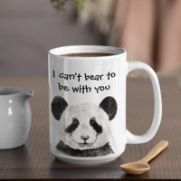 Modern Romantic Quote With Black And White Panda