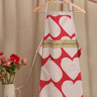 Modern  Romantic Red & Pink Hearts Pattern 
