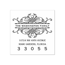 Modern Romantic Return Address Stamp for Envelopes