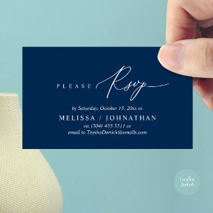 Modern Romantic RSVP Wedding Dinner Invitation