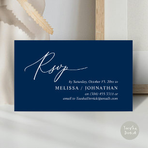 Modern Romantic RSVP Wedding Dinner Invitation