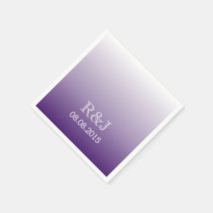 modern romantic summer lilac ombre purple wedding napkin