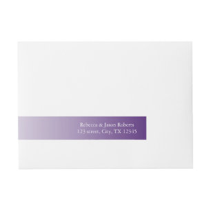 modern romantic summer lilac ombre purple wraparound address label