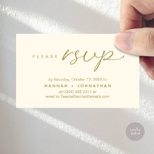 Modern Romantic Wedding Invites RSVP Reminder Card