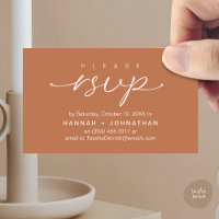 Modern Romantic Wedding Invites RSVP Reminder Card