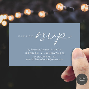 Modern Romantic Wedding Invites RSVP Reminder Card