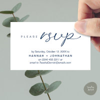 Modern Romantic Wedding Invites RSVP Reminder Card