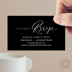 Modern Romantic Wedding Invites RSVP Reminder Card