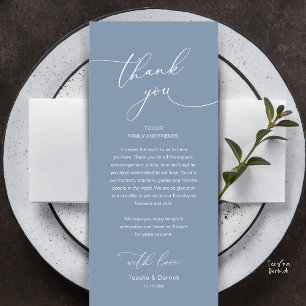 Modern Romantic Wedding Reception Thank You Card