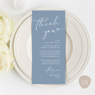Modern Romantic Wedding Reception Thank You Card