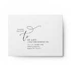 Modern Romantic Wedding RSVP Card Return