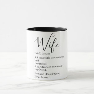 Modern Romantic Wife Gift With Text Mug