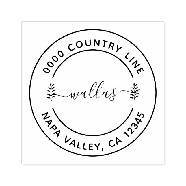 Modern Rond  Return Address Custom Rubber Stamp (Imprint)