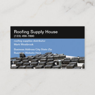 Modern Roofing Supply Distributor Business Cards
