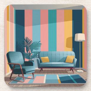 Modern Room Plastic Coasters Set