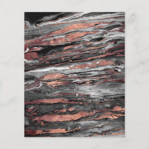 Modern rose gold abstract marbleised paint flyer