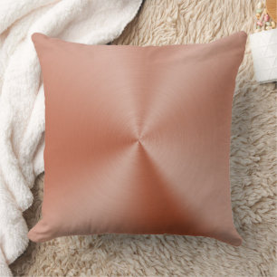 Modern Rose Gold Abstract Metallic Texture Cushion