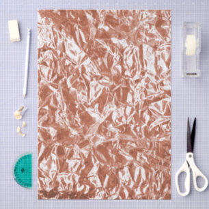 Modern Rose Gold Abstract Metallic Texture Tissue Paper
