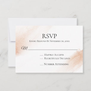 *~* Modern Rose Gold Abstract Wedding Invite RSVP
