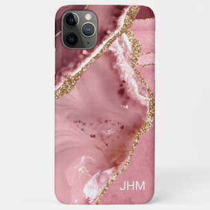 Modern Rose Gold Agate iPhone 11 Pro Max Case
